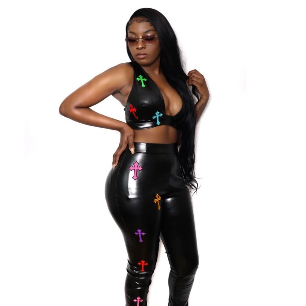2 Pc Chrome Hearts Inspired Set